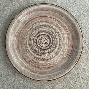 Vancasso Albero Stoneware Dinner Plate 10” Brown/Pink Swirl